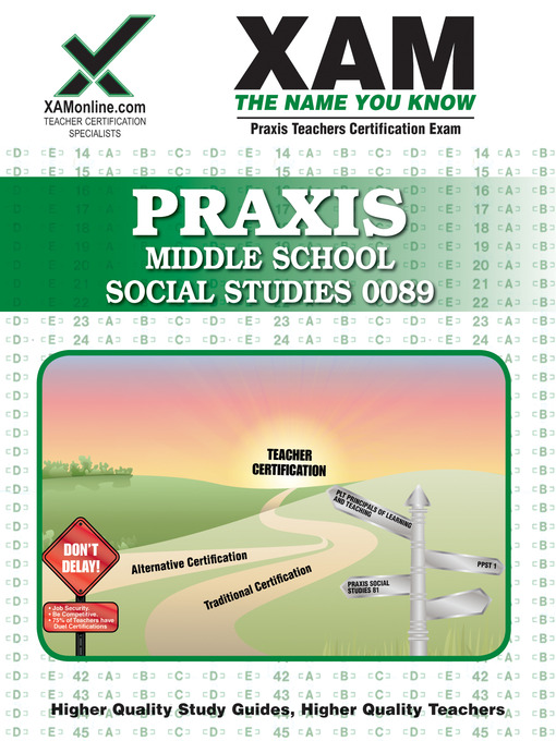 Title details for PRAXIS Middle School Social Studies 0089 by Sharon Wynne - Available
